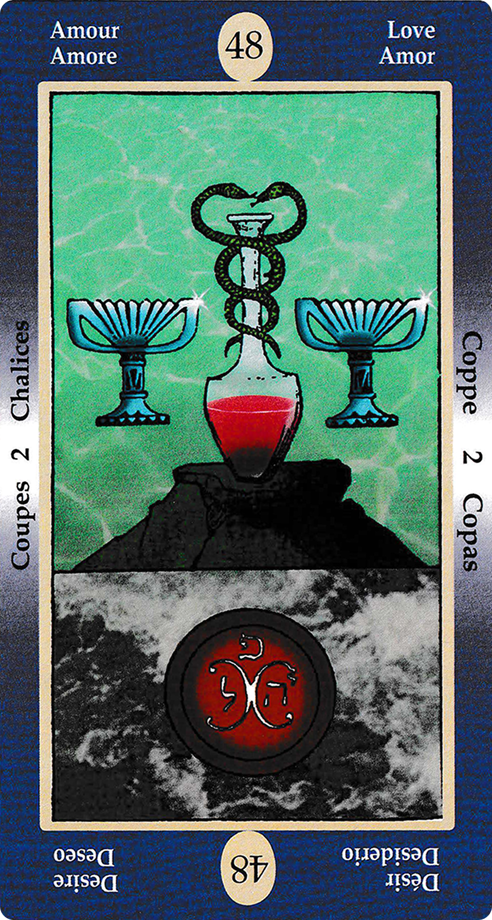 Two of Cups - Papus Divinatory