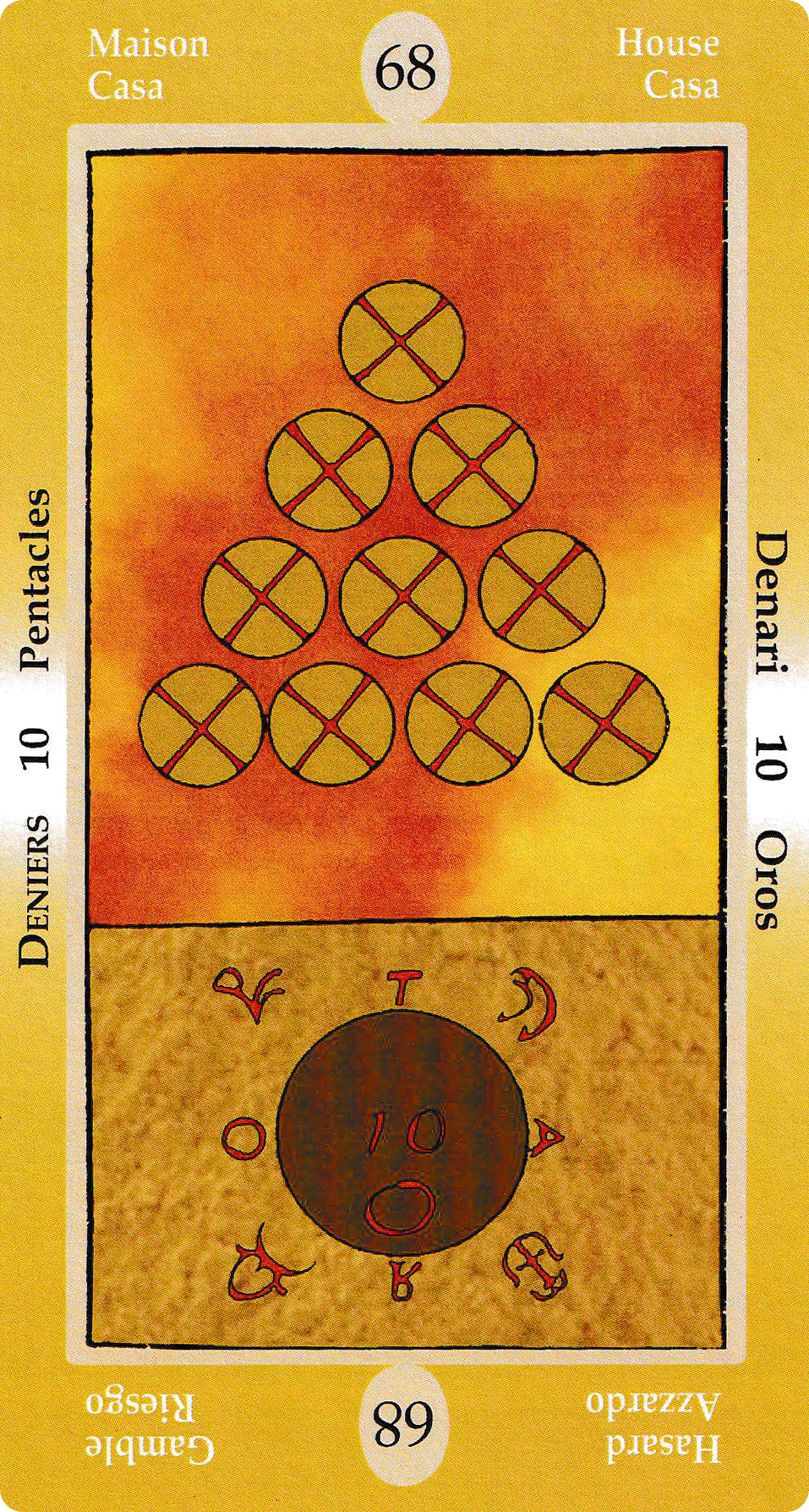 Ten of Pentacles - Papus Divinatory