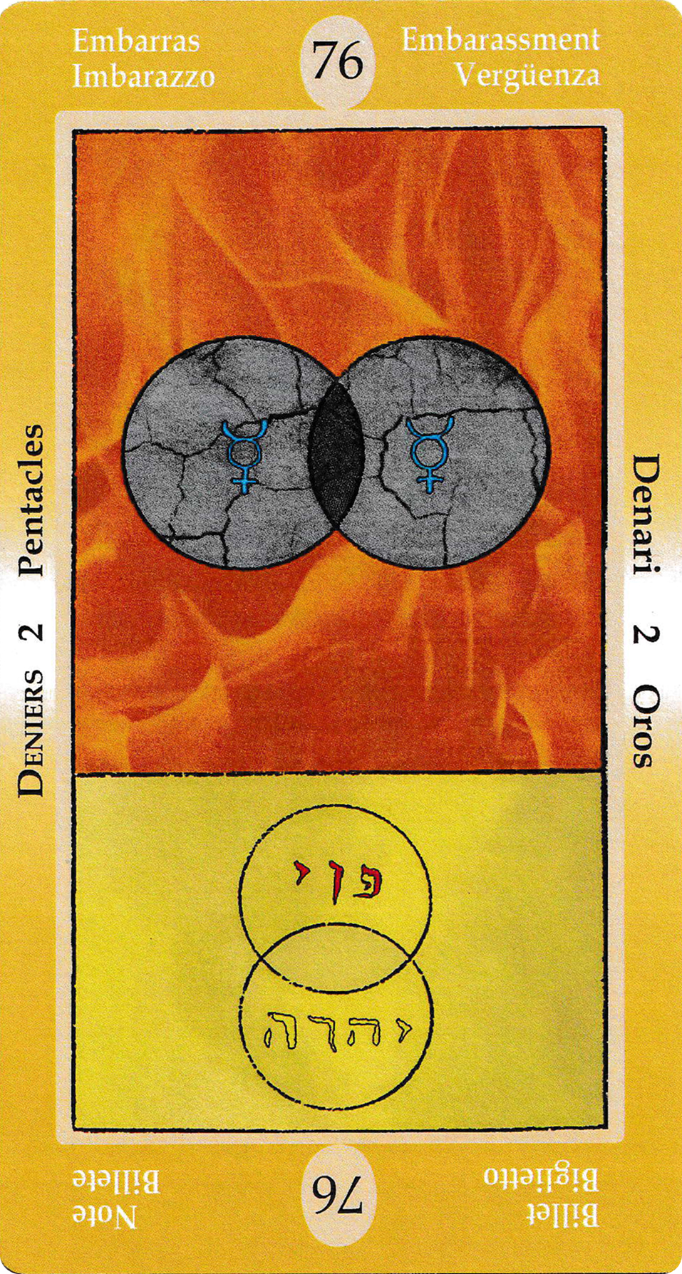 Two of Pentacles - Papus Divinatory