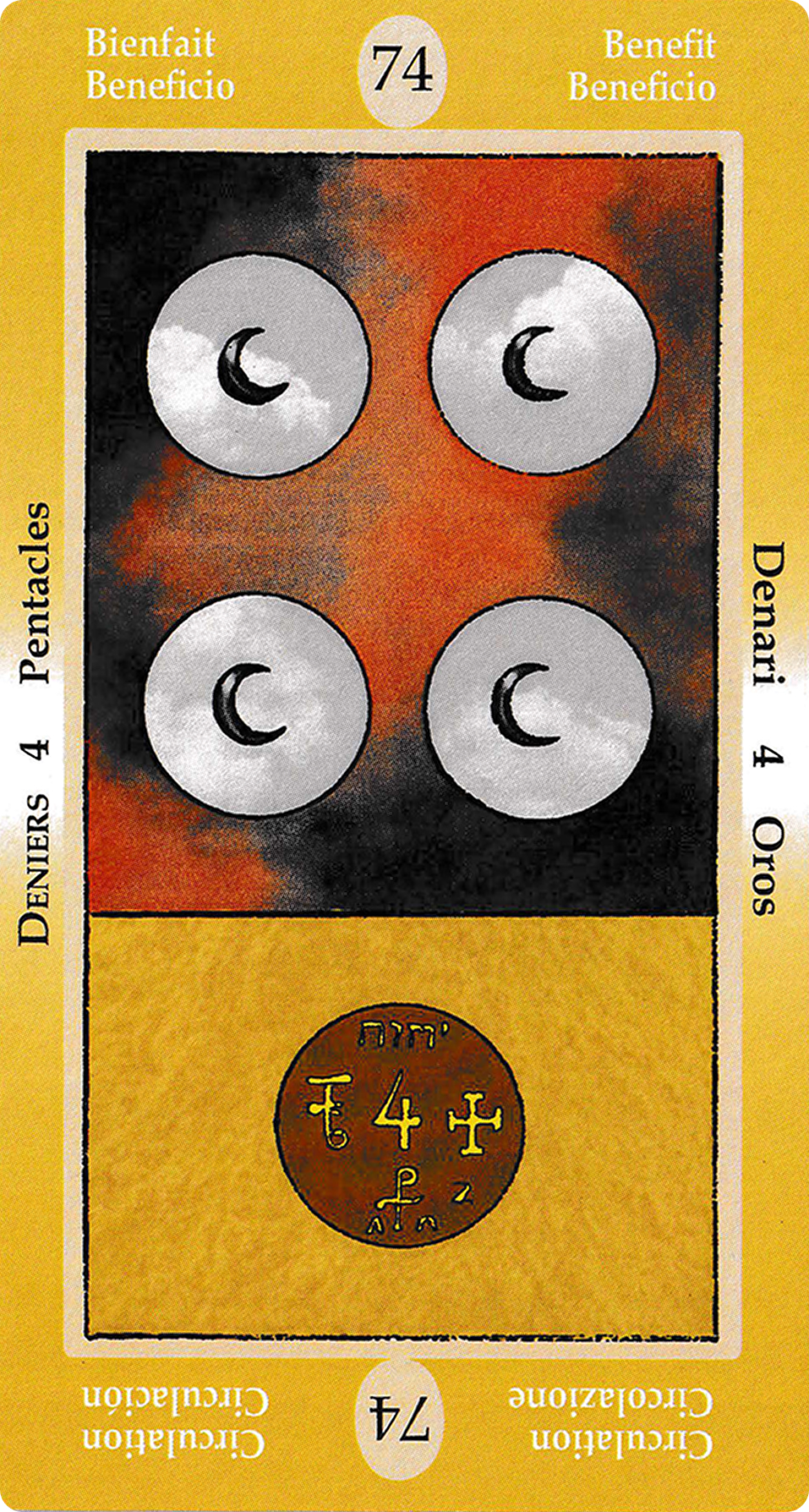 Four of Pentacles - Papus Divinatory