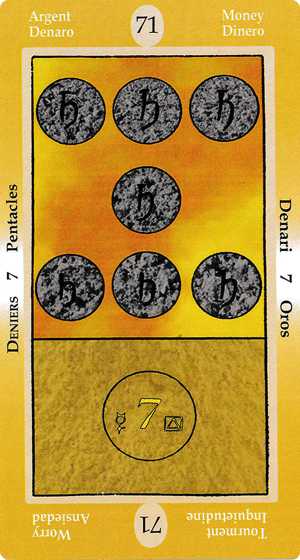 Seven of Pentacles - Papus Divinatory