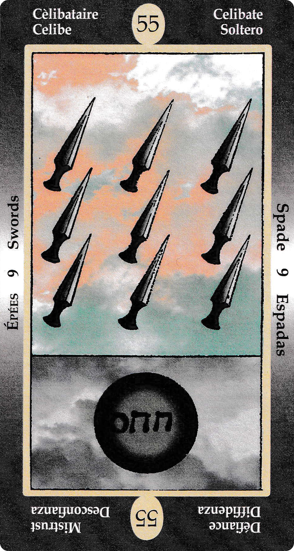 Nine of Swords - Papus Divinatory