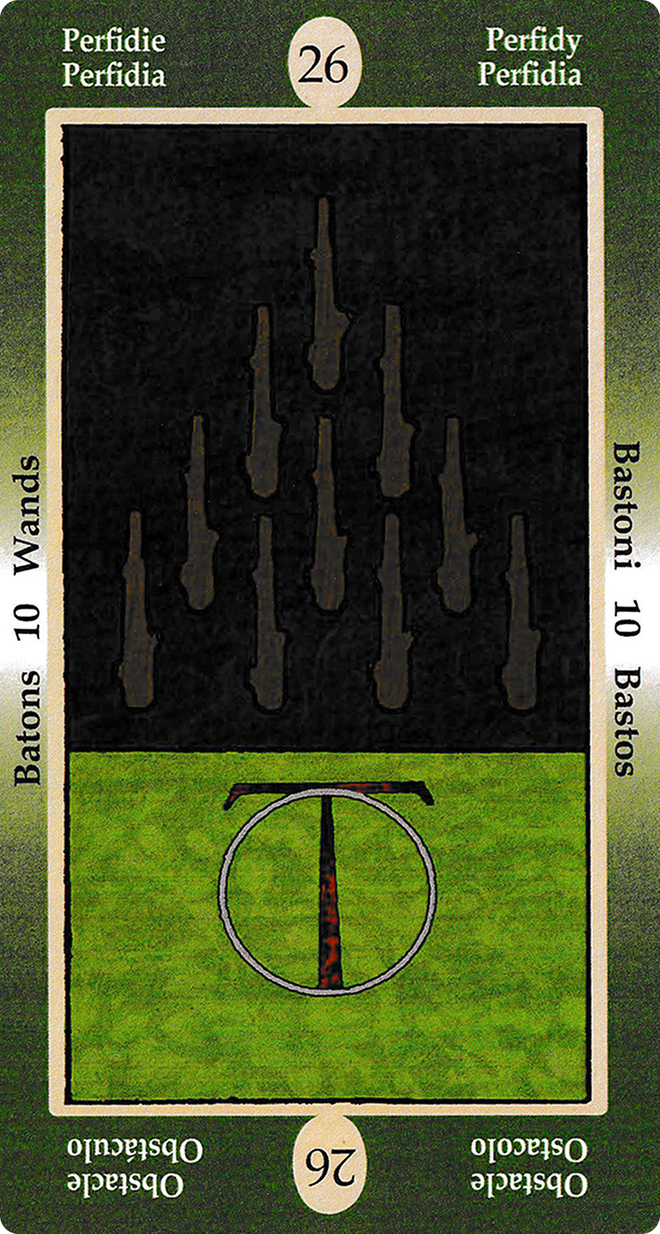Ten of Wands - Papus Divinatory