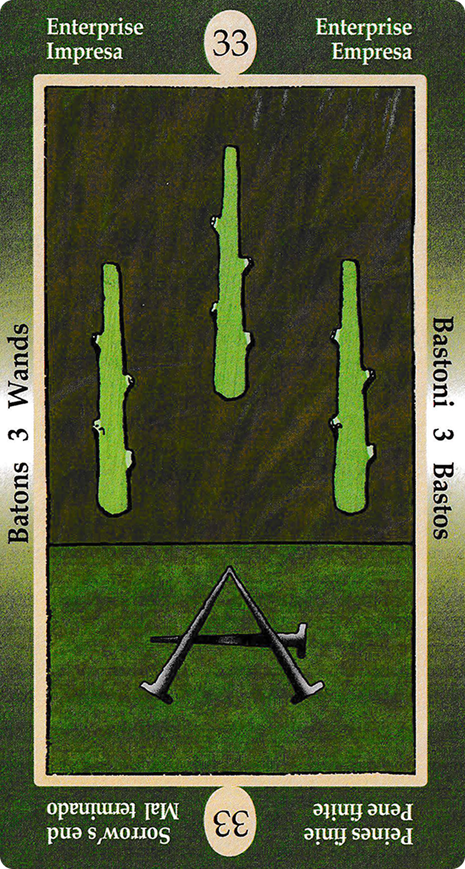Three of Wands - Papus Divinatory