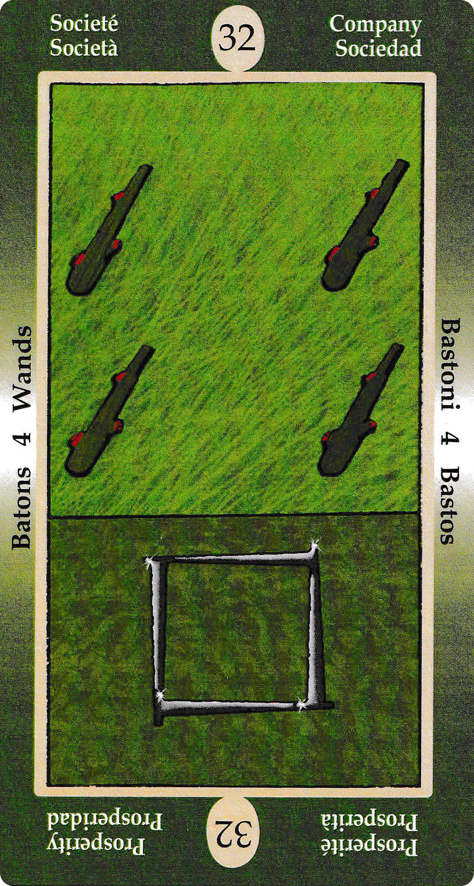 Four of Wands - Papus Divinatory