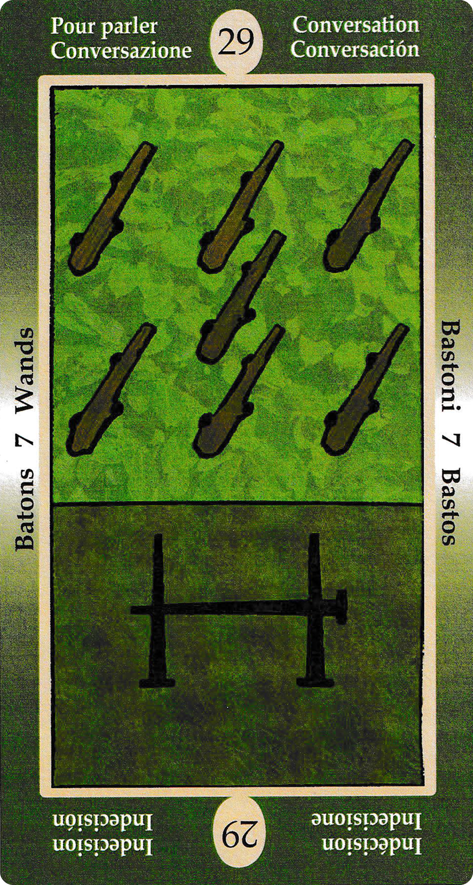 Seven of Wands - Papus Divinatory