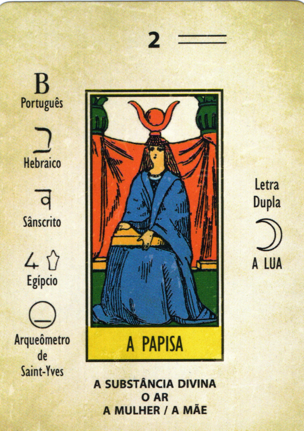 The High Priestess - Papus Kaabalistic