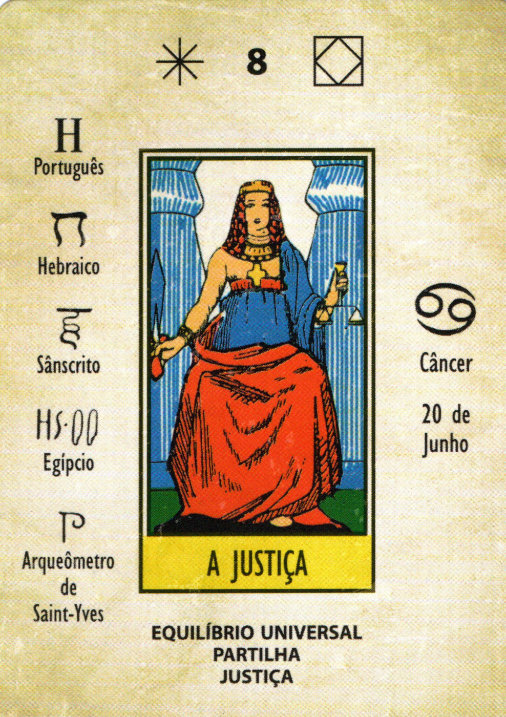 Justice - Papus Kaabalistic