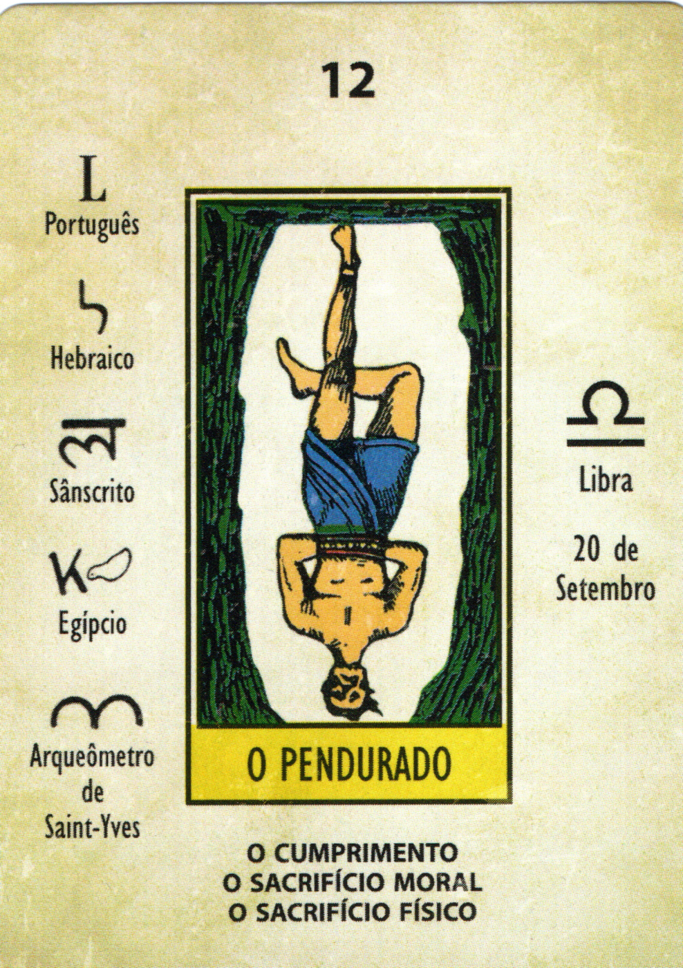 The Hanged Man - Papus Kaabalistic