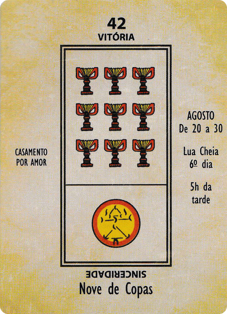 Nine of Cups - Papus Kaabalistic