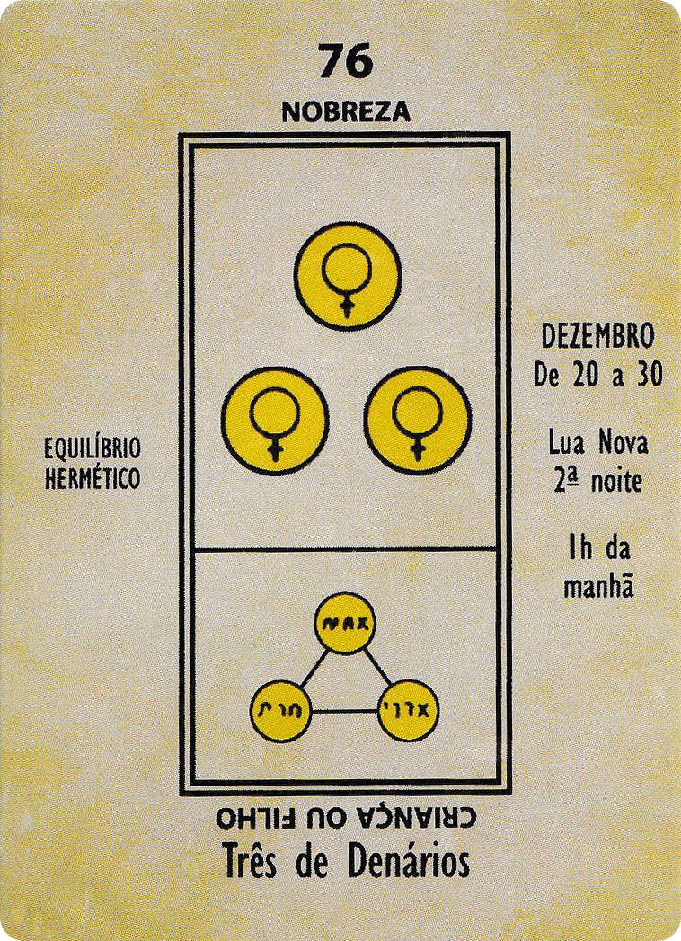 Three of Pentacles - Papus Kaabalistic