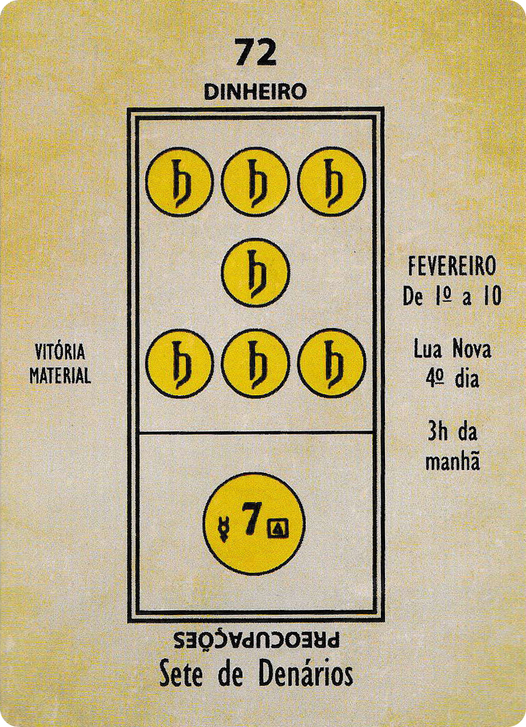 Seven of Pentacles - Papus Kaabalistic