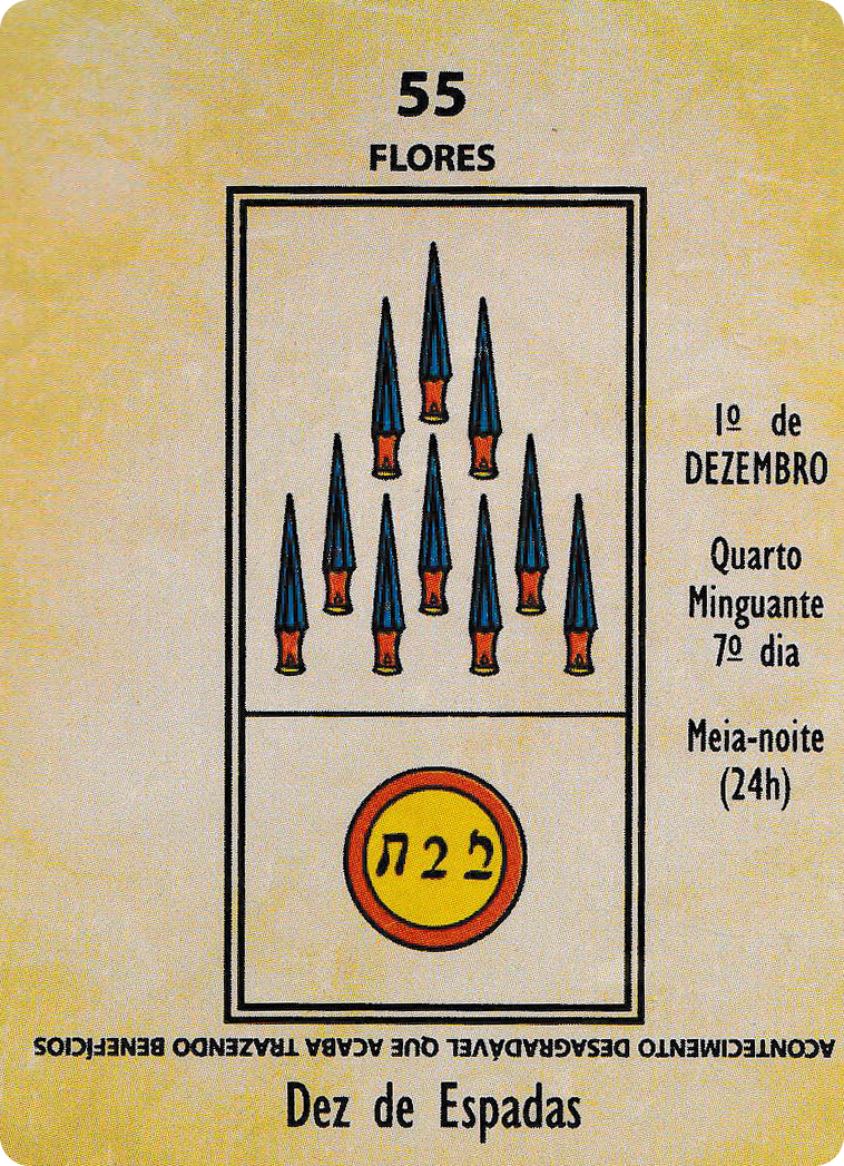 Ten of Swords - Papus Kaabalistic