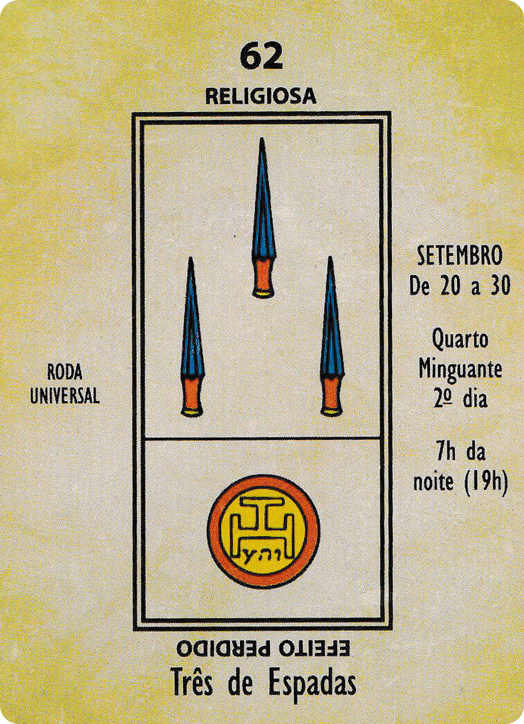 Three of Swords - Papus Kaabalistic