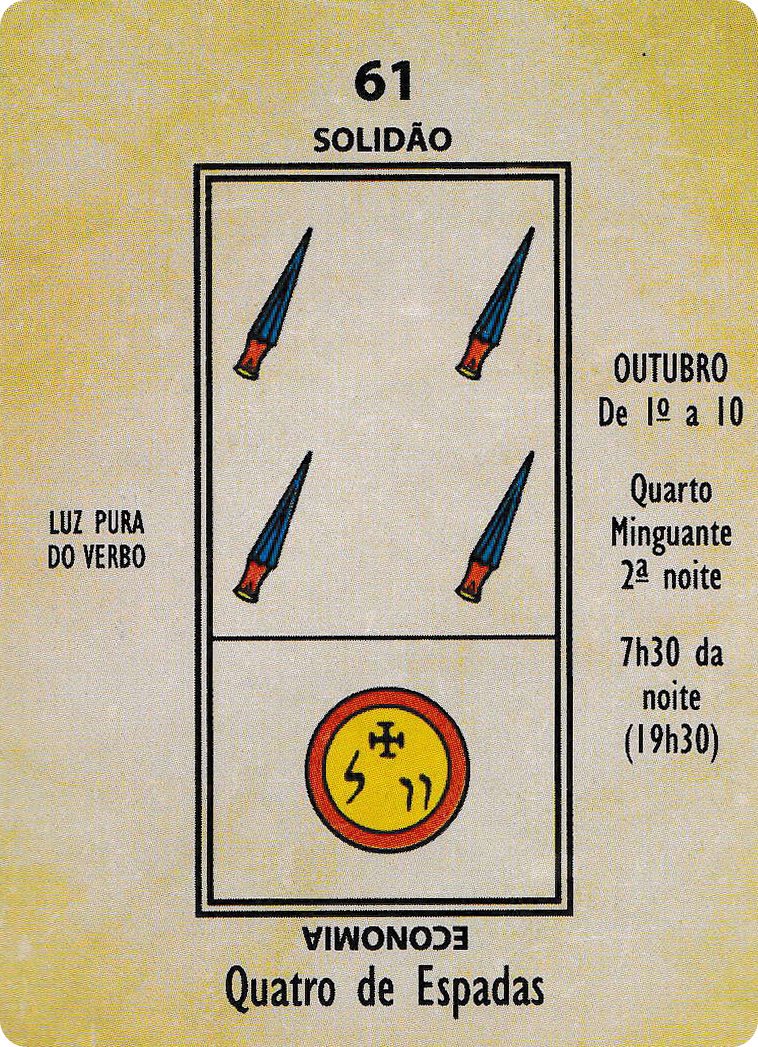 Four of Swords - Papus Kaabalistic