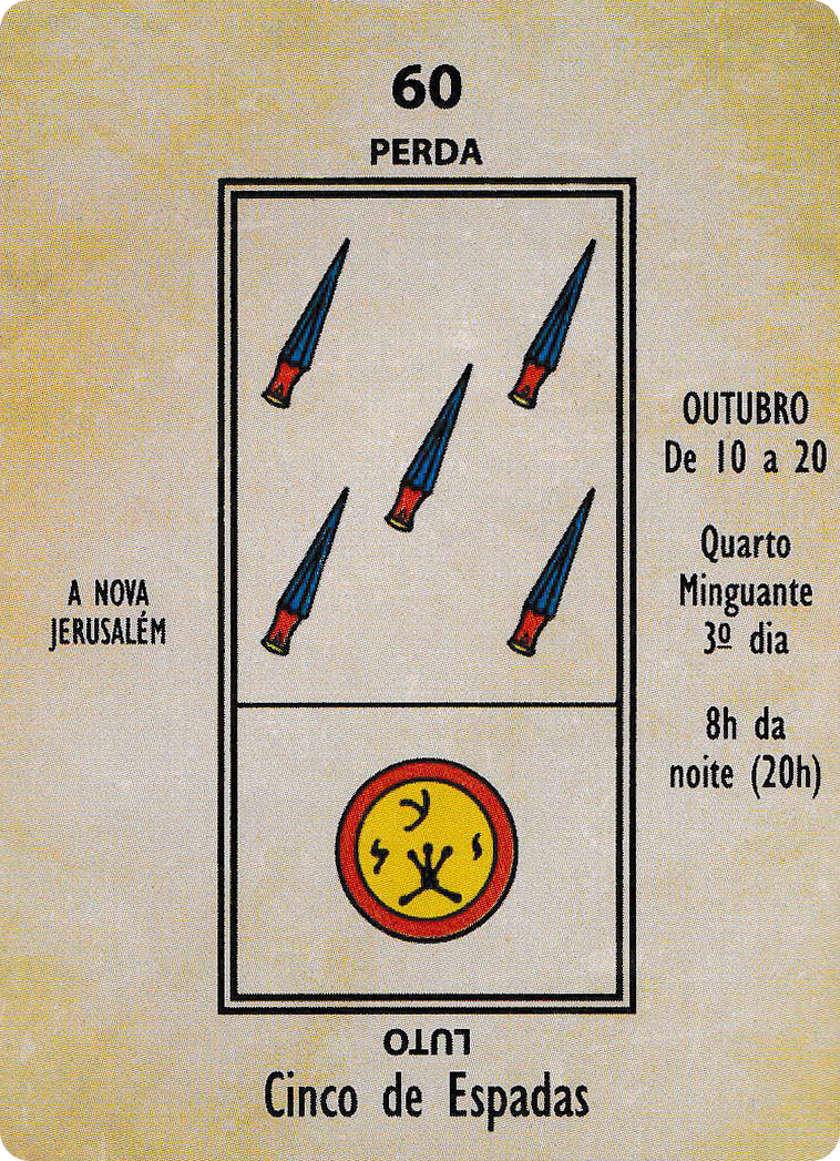 Five of Swords - Papus Kaabalistic