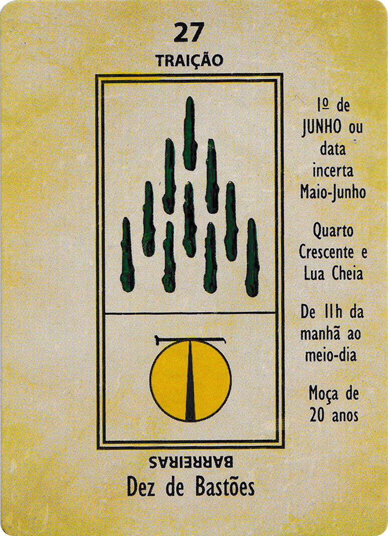 Ten of Wands - Papus Kaabalistic