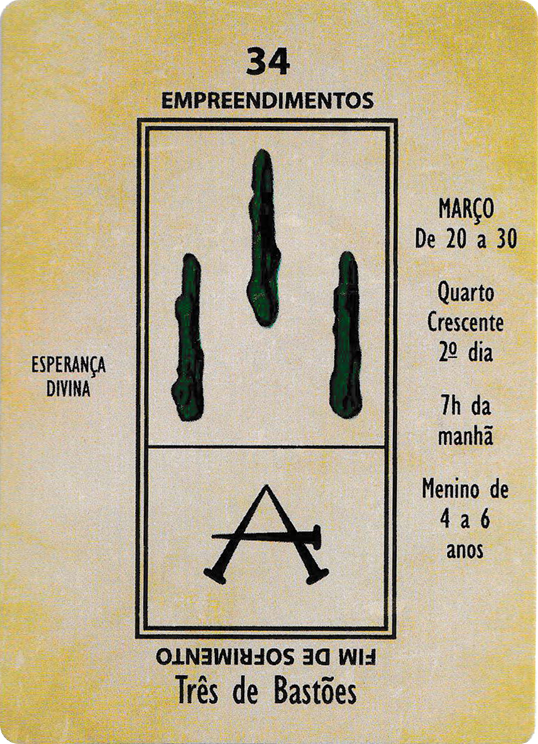 Three of Wands - Papus Kaabalistic