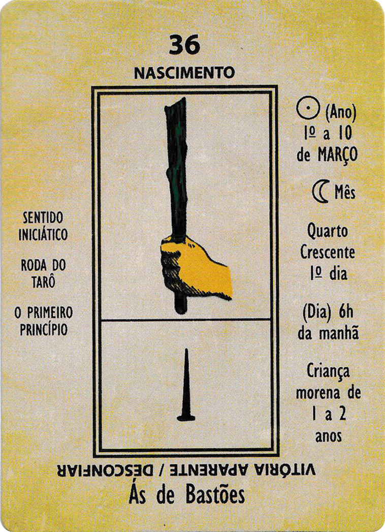 Ace of Wands - Papus Kaabalistic