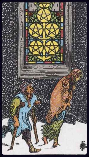 Five of Pentacles - Rider Waite