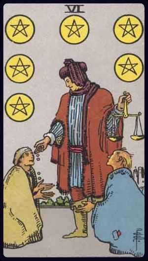 Six of Pentacles - Rider Waite