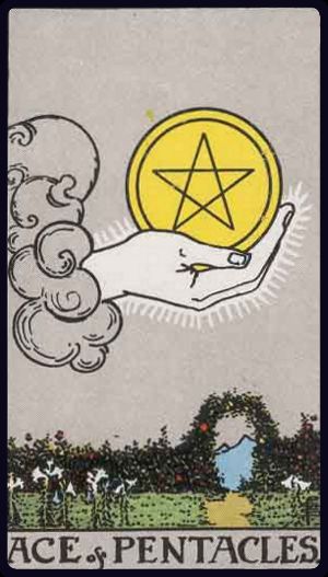 Ace of Pentacles - Rider Waite