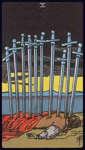 Ten of Swords - Rider Waite