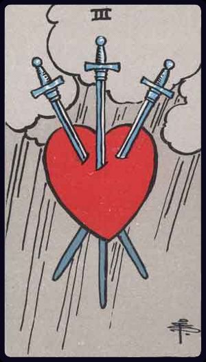 Three of Swords - Rider Waite