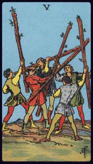 Five of Wands - Rider Waite