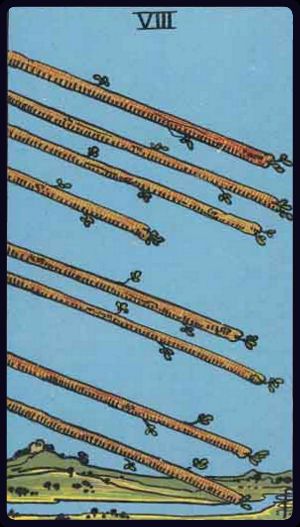 Eight of Wands - Rider Waite